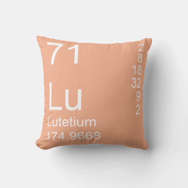 Lutetium Throw Pillow (Front)