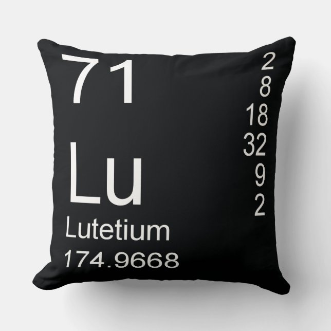 Lutetium Throw Pillow (Front)