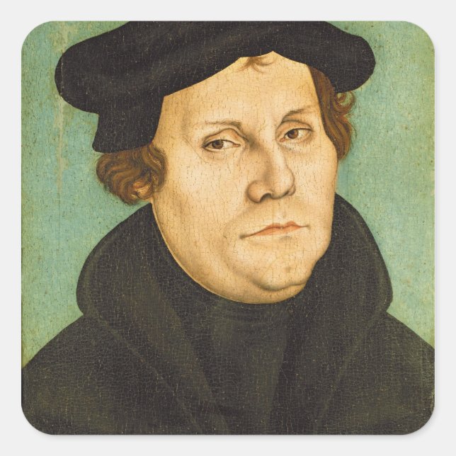 Luther as Professor, 1529 Square Sticker (Front)