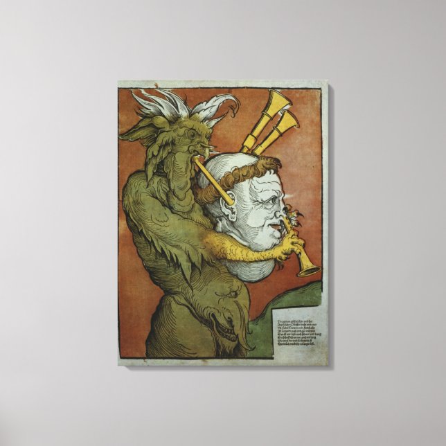 Luther as the Devil's Bagpipes, c.1535 Canvas Print (Front)