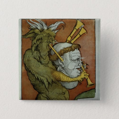 Luther as the Devils Bagpipes c1535 Pinback Button