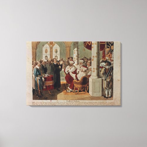 Luther at the Diet of Worms Canvas Print