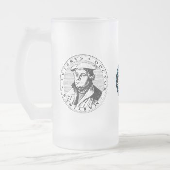 Luther Frosted Beer Mug by FiveSolas at Zazzle