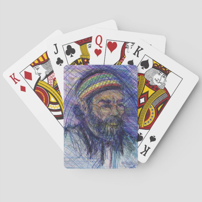 Luther Hampton Self Portrait Poker Cards (Back)