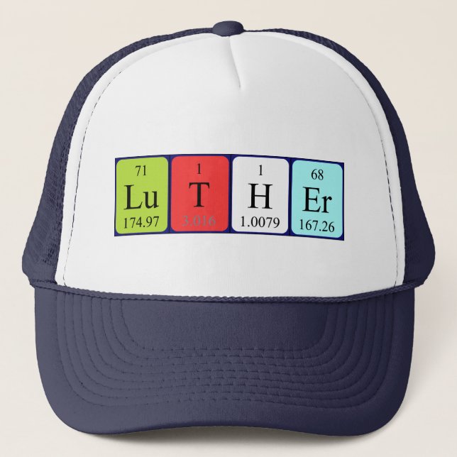 Luther periodic table name hat (Front)