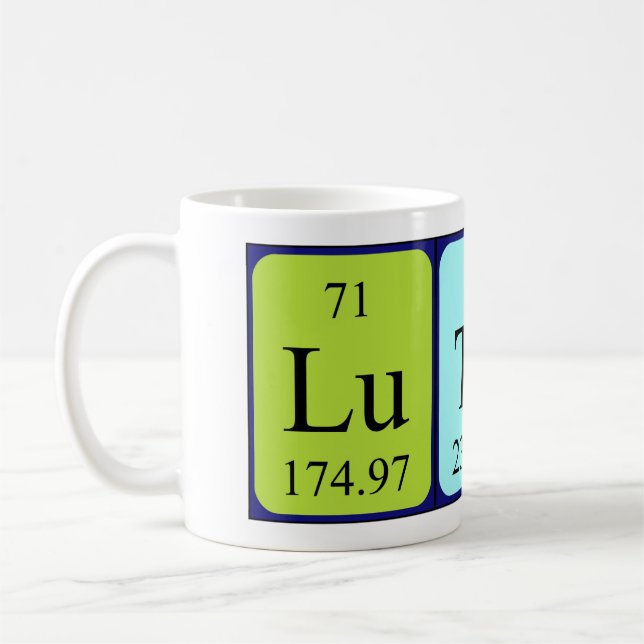 Luther periodic table name mug (Left)