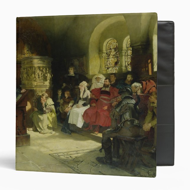 Luther Preaches using his Bible Translation 3 Ring Binder (Front/Inside)