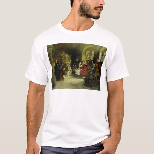 Luther Preaches using his Bible Translation T-Shirt (Front)
