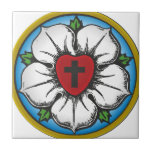 Luther Rose Ceramic Tile at Zazzle