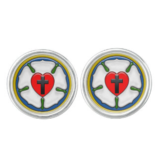 Luther Rose Embossed-Look Cufflinks