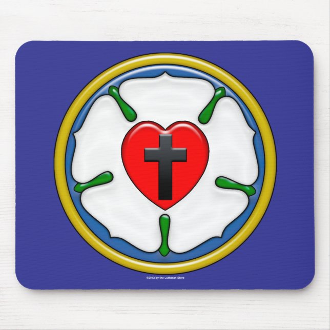 Luther Rose Embossed-Look Mouse Pad (Front)