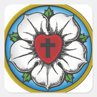 luther rose square sticker