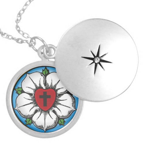 Luthers Rose Locket Necklace