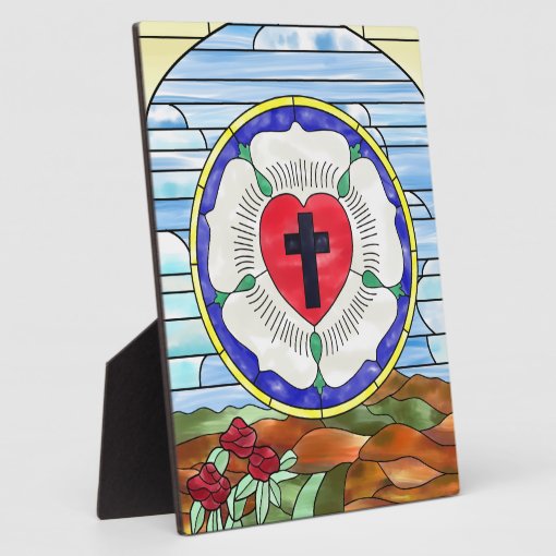 Luther Seal Stained Glass Window Plaque Zazzle