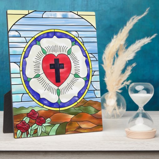 Luther Seal Stained Glass Window Plaque Zazzle