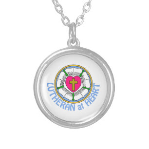 Lutheran At Heart Silver Plated Necklace