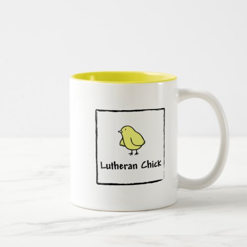 Lutheran Chick Two_Tone Coffee Mug