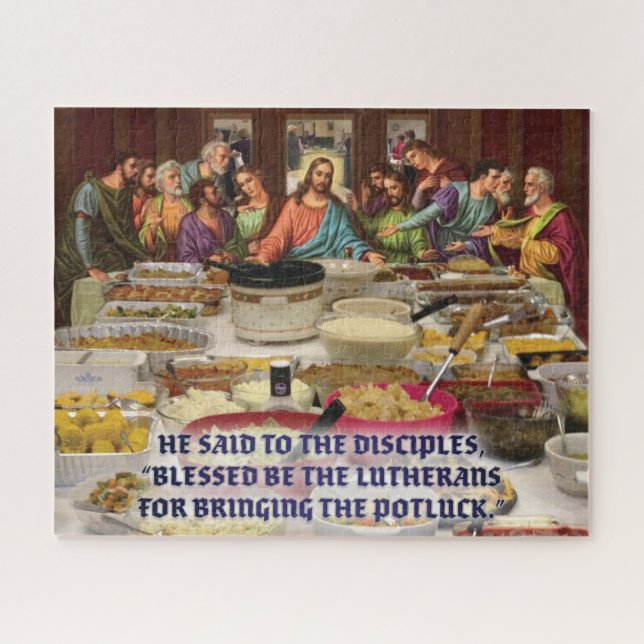 Lutheran Last Supper Potluck  Jigsaw Puzzle (Horizontal)