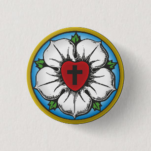 Lutheran Rose Button