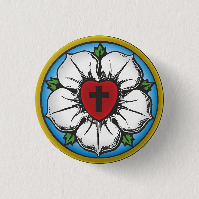Lutheran Rose Button (Front)