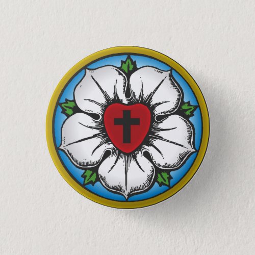 Lutheran Rose Button