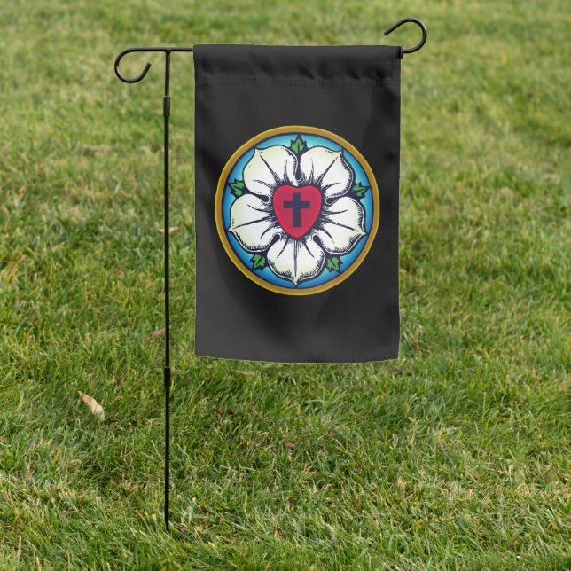 Lutheran Rose Garden Flag (In SItu)
