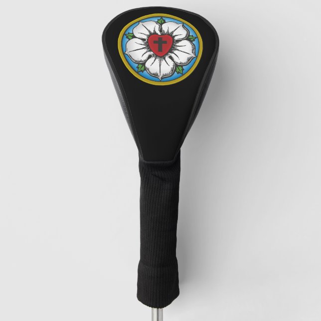 Lutheran Rose Golf Head Cover (Front)