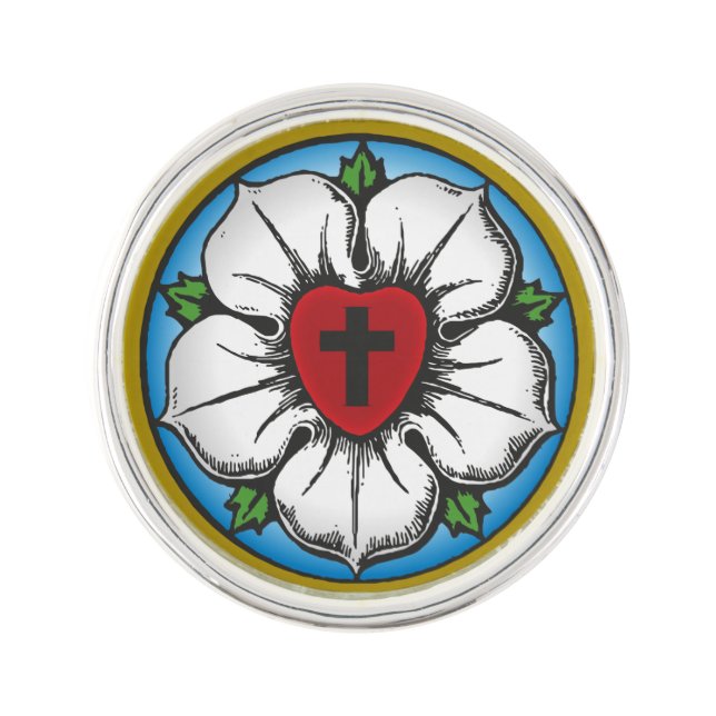 Lutheran Rose Lapel Pin (Front)