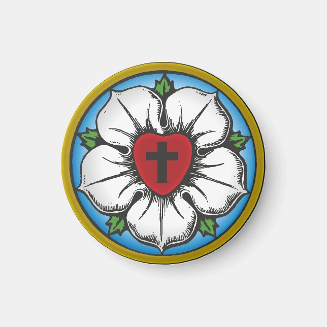 Lutheran Rose Magnet (Front)