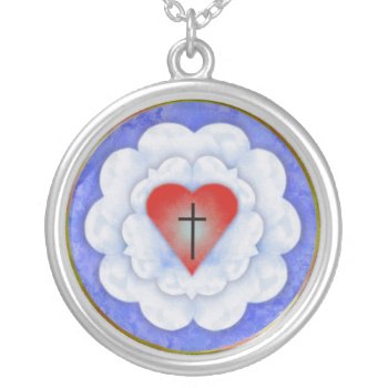 Lutheran Rose Necklace by Velvetnoise at Zazzle