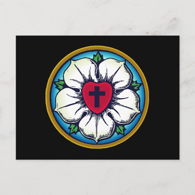 Lutheran Rose Postcard (Front)