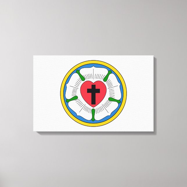 Lutherrose Luther Rose Lutheranism Martin Luther  Canvas Print (Front)