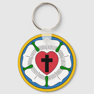 Lutherrose Luther Rose Lutheranism Martin Luther Keychain