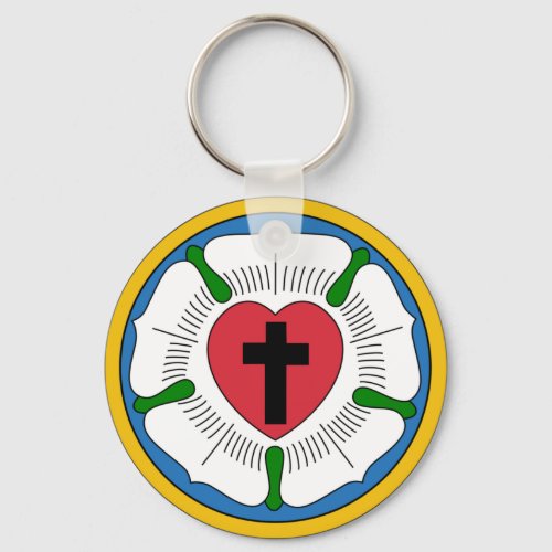 Lutherrose Luther Rose Lutheranism Martin Luther  Keychain