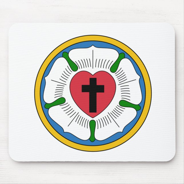 Lutherrose Luther Rose Lutheranism Martin Luther  Mouse Pad (Front)