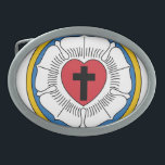 Luther's Rose Belt Buckle<br><div class="desc">Because being Lutheran is also a gut thing.</div>
