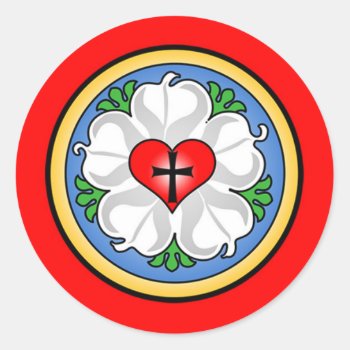 Luther's Rose Sticker by NaptimeCards at Zazzle