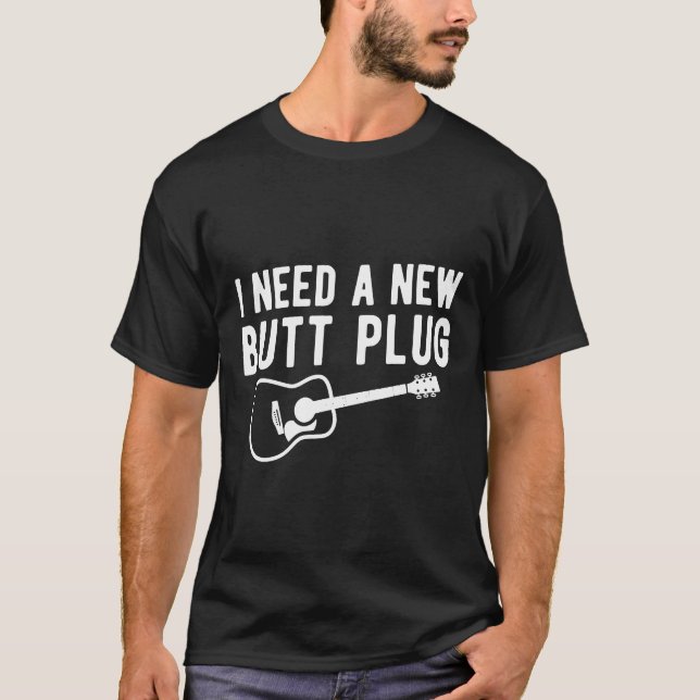 Luthier Guitar Builder Butt Plug Stringed Instrume T-Shirt (Front)