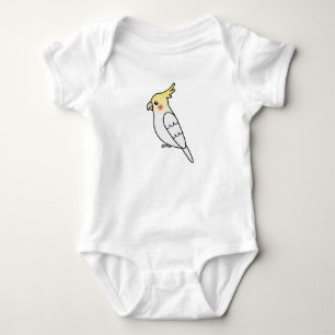 Lutino Cartoon Cockatiel Parrot Bird Baby Bodysuit