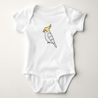 Lutino Cartoon Cockatiel Parrot Bird Baby Bodysuit