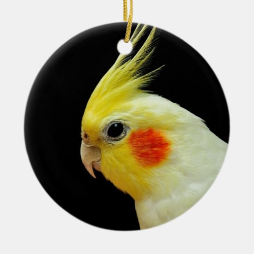 Lutino Cockatiel Ceramic Ornament