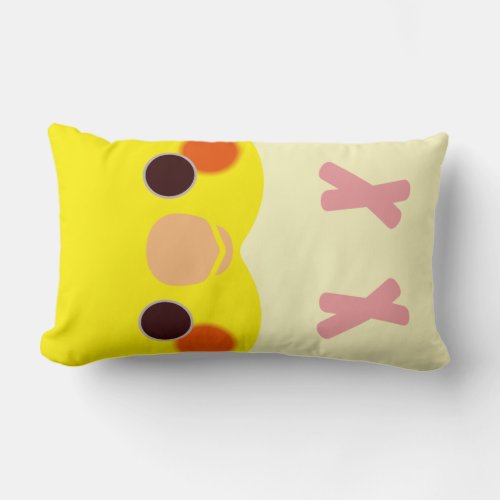 Lutino Cockatiel Lumbar Pillow