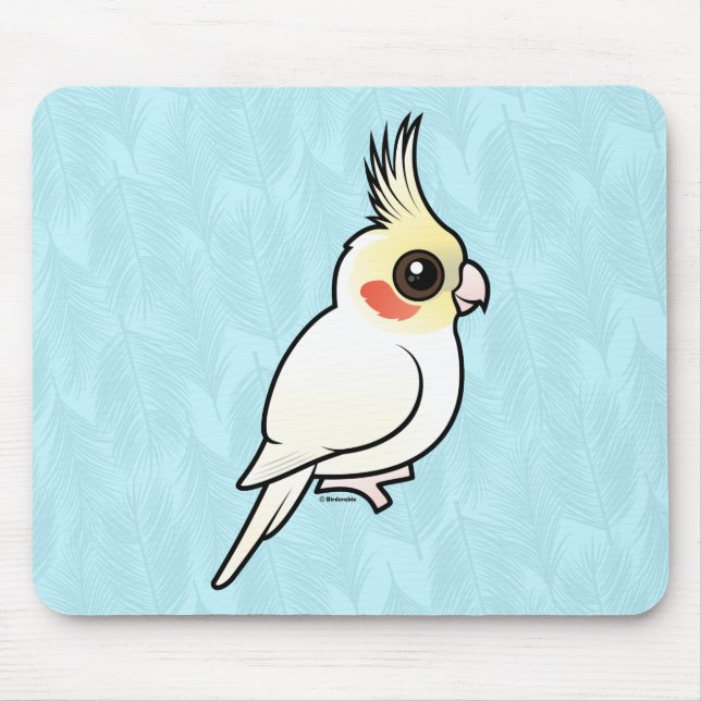Lutino Cockatiel Mouse Pad (Front)