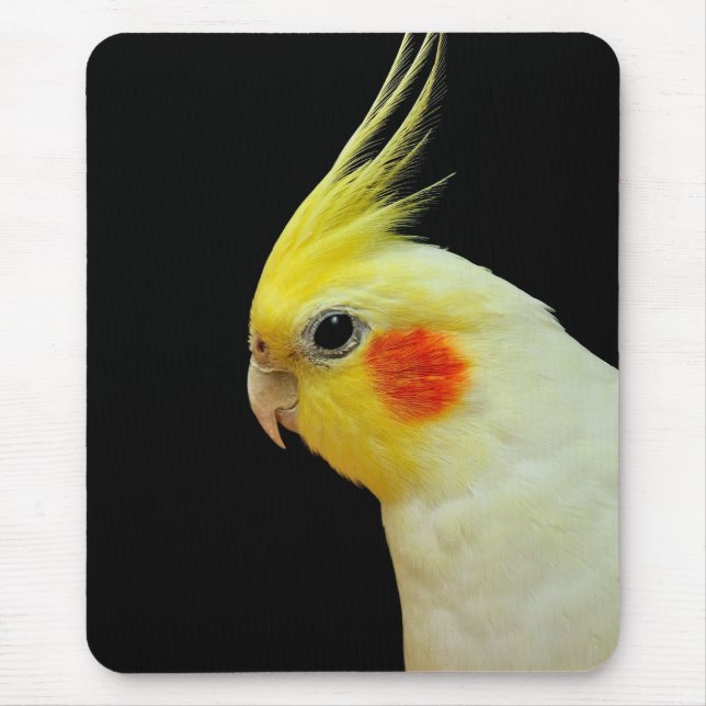Lutino Cockatiel Mouse Pad (Front)
