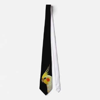 Lutino Cockatiel Neck Tie by BirdsGallery at Zazzle