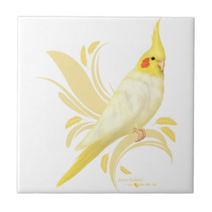 Lutino Cockatiel Tile