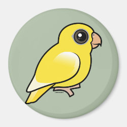 Lutino Linnie Round Magnet