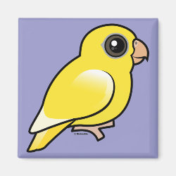 Lutino Linnie Square Magnet