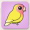 Lutino Peach-faced Lovebird Drink Coaster