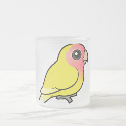 Lutino Peach-faced Lovebird Frosted Glass Mug